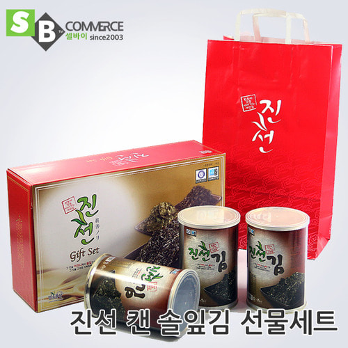 민속물산 진선 솔잎 캔김선물세트 3통